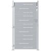 vidaXL Puutarhaportti 85 x 174 cm Ruostumaton ter&auml;s Hopea Lukittava