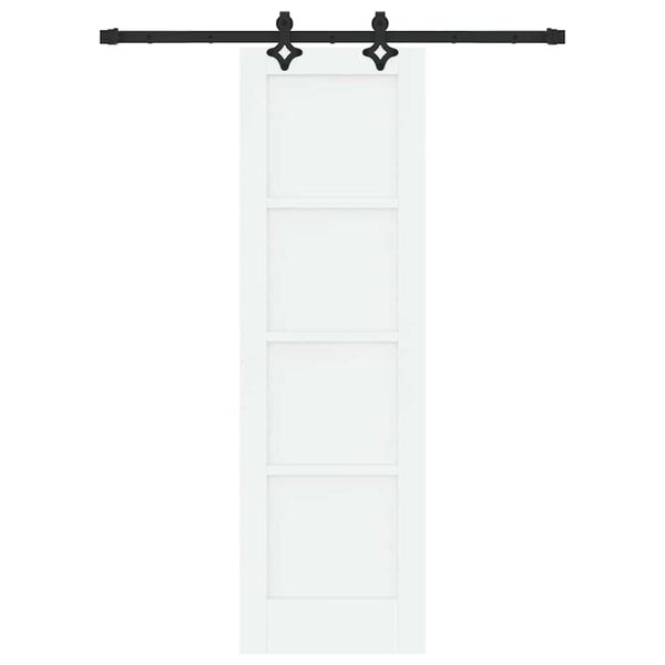 vidaXL Liukuovi ORKDAL Valkoinen 61 x 198,5 cm Massiivinen m&auml;nty