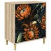vidaXL Laukkaava LOCHEM Oranssi printti 66 x 36,5 x 75 cm Tekninen puu