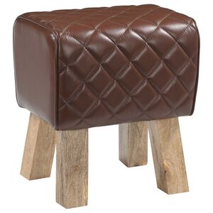 vidaXL Penkki 40 x 30 x 45 cm Aitoa Nahkaa Ruskea timantti