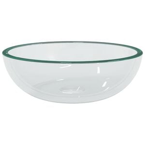 vidaXL Pesuallas karkaistu lasi 35x12 cm l&auml;pikuultava