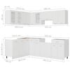 vidaXL 11-osainen keittiön kaappisetti "Lyon" valkoinen tekninen puu