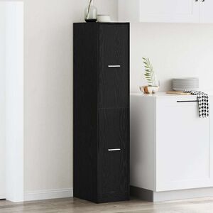 vidaXL Apteekkarikaappi musta tammi 30x41x144,5 cm tekopuu