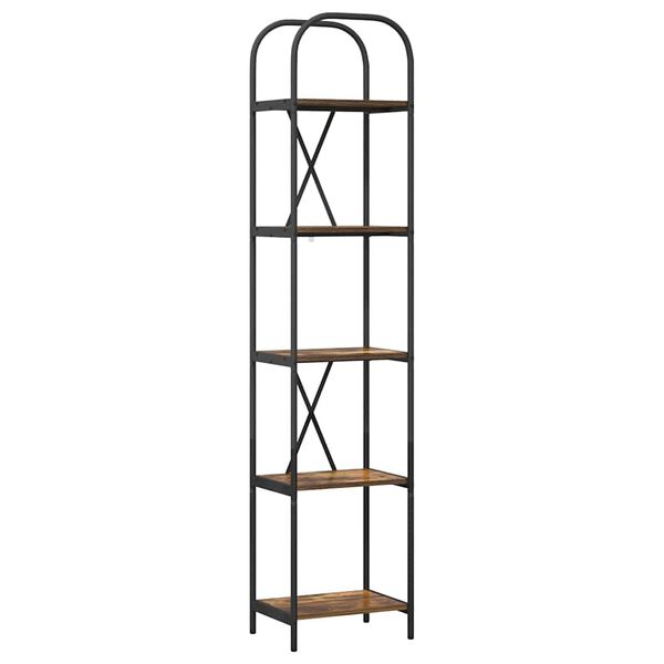 vidaXL Kirjahylly Savup&auml;hkin&auml; 40 x 30 x 183 cm Tekninen puu