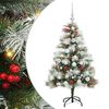 vidaXL Tekojoulukuusi LED -nauhavalot Vihre&auml; ja valkoinen 120 cm