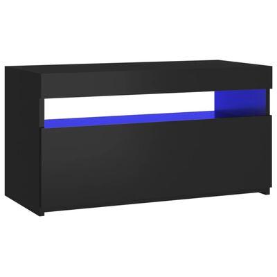 vidaXL TV-taso LED-valoilla musta 75x35x40 cm
