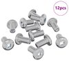 vidaXL Lukitusruuvi Yksiv&auml;rinen 12 kpl Hopea M6 x 12 mm Ter&auml;s