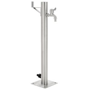 vidaXL Puutarhan hanapylv&auml;s py&ouml;re&auml; ruostumaton ter&auml;s 65 cm