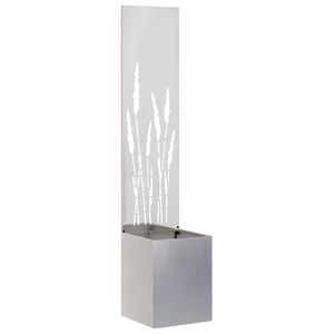 vidaXL Puutarhan yksityisyyden verho Viivakuvio Hopea 32 x 32 x 150 cm