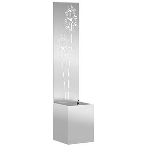 vidaXL Puutarhan yksityisyyden verho Kukallinen Hopea 32 x 32 x 150 cm