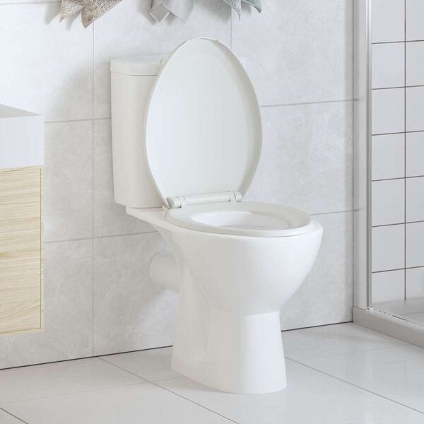 vidaXL Soft-close WC-istuin pikakiinnityksell&auml; valkoinen