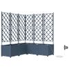 vidaXL Puutarha ruukku Harmaa 40 x 40 x 125,5 cm Muovi
