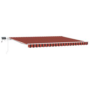 vidaXL Vedett&auml;v&auml; markiisi Oranssi ja ruskea 450 &times; 300 cm