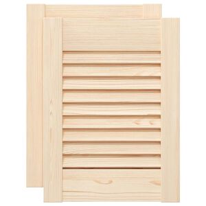 vidaXL kaapin ovet s&auml;leikk&ouml; Design 2 kpl 39,5x29,5cm massiivipuu m&auml;nty