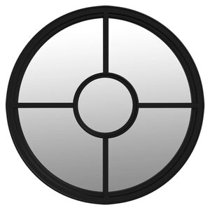 vidaXL Puutarhapeili musta 60x4 cm rauta pyöreä ulkokäyttöön