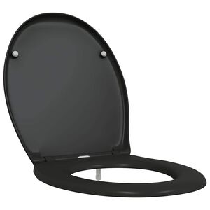 vidaXL WC-istuin Musta 47 x 37 x 4 cm Duroplast