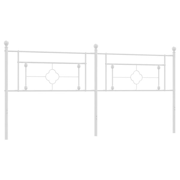 vidaXL Metallinen vaihtop&auml;&auml;ty valkoinen 193 cm