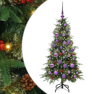 vidaXL Salkomallinen tekoinen joulukuusi Vihre&auml; 120 cm PE ja PVC