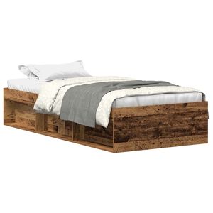 vidaXL S&auml;ngynrunko ilman patjaa vanha puu 100x200 cm tekninen puu