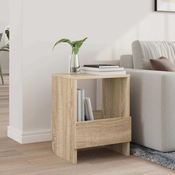 vidaXL Lehtiteline Sonoman tammi 35 x 30 x 45 cm