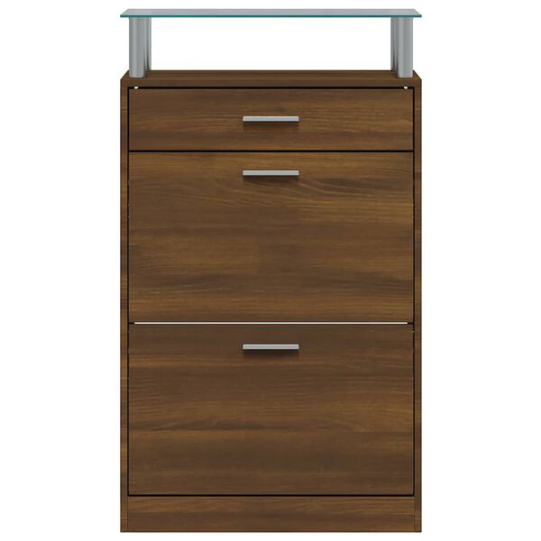 vidaXL Kenk&auml;kaappi ruskea tammi 63x24x104 cm tekninen puu