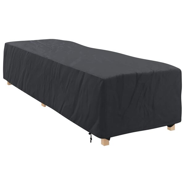 vidaXL Loungepeite Yksiv&auml;rinen Musta 74 x 210 x 40 cm kangas