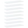 vidaXL Kirjahyllytasot 8 kpl valkoinen 60x20x1,5 cm tekninen puu
