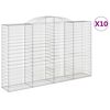 vidaXL Kaarevat kivikorit 10 kpl 300x50x180/200 cm galvanoitu rauta
