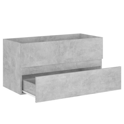 vidaXL Allaskaappi betoninharmaa 90x38,5x45 cm lastulevy