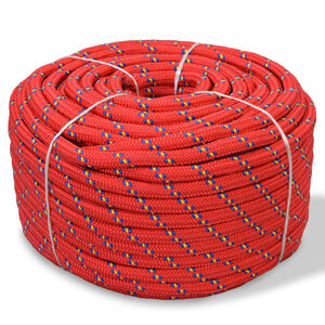 vidaXL Venek&ouml;ysi Polypropeeni 6 mm 100m Punainen