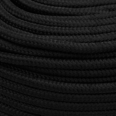 vidaXL Työköysi musta 8 mm 250 m polyesteri