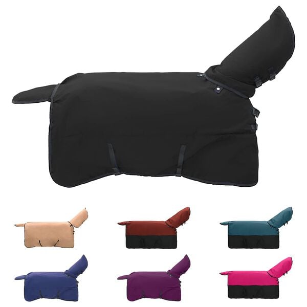 vidaXL Hevospeitto Tumma vihre&auml; ja musta 75 cm Polyesteri