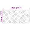 vidaXL Portaan askelma Suorakaide 4 pcs Hopea 40 x 20 cm Alumiini