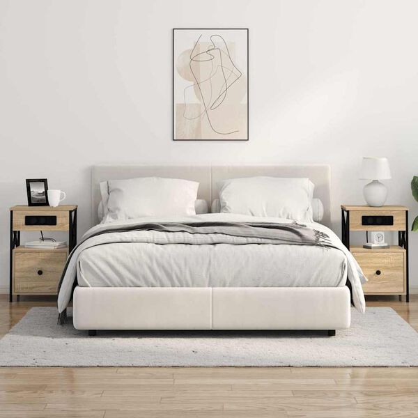 vidaXL Y&ouml;p&ouml;yt&auml;kaappi Sonoman tammi 40 x 31 x 60 cm Tekninen puu