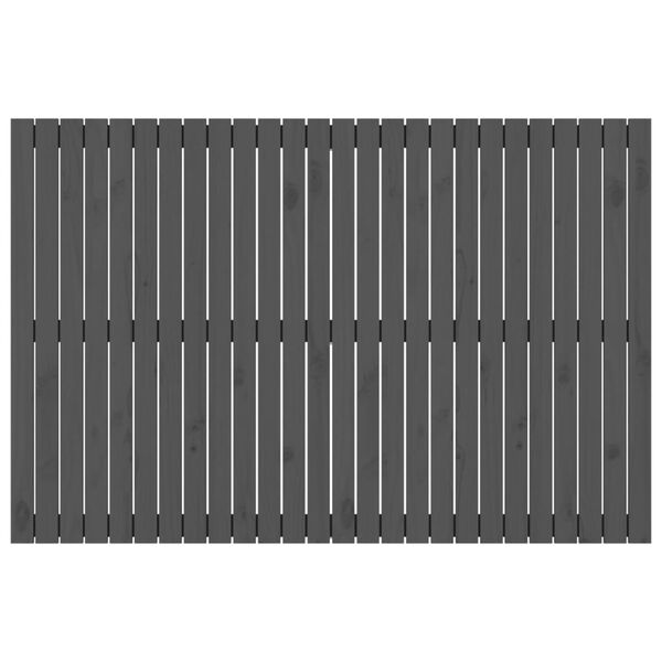 vidaXL Sängynpääty seinälle harmaa 166x3x110 cm täysi mänty