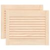 vidaXL Louvred-ovet ovella 2 kpl Luonnollinen 69 x 49,4 cm T&auml;ysi m&auml;nty