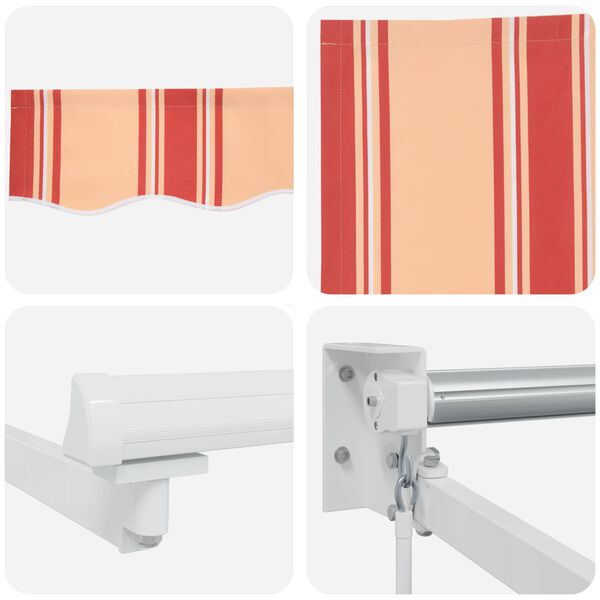 vidaXL Aurinkovarjo Keltainen ja oranssi 350 x 250 x 165 cm Polyesteri