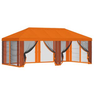 vidaXL Gazebo-peite sivuseinill&auml; 6 x 3 m Oranssi Polyesteri 190