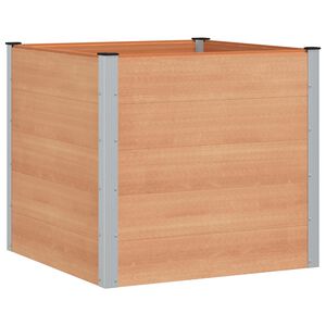 vidaXL Puutarhan Korotettu Kukkalaatikko Ruskea 100 x 100 x 91 cm
