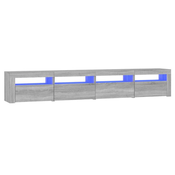 vidaXL TV-taso LED-valoilla harmaa Sonoma 240x35x40 cm