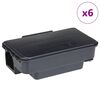 vidaXL Hiiriloukut 6 kpl musta 22x12,5x7,5 cm