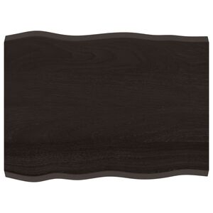 vidaXL P&ouml;yt&auml;levy ruskea 80x60x(2-4)cm k&auml;sitelty t&auml;ystammi el&auml;v&auml; reuna