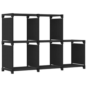 vidaXL 5 kuution esittelyhylly musta 103x30x72,5 cm kangas