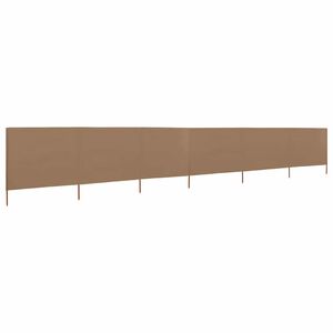 vidaXL Tuulensuojakangas 6 paneelilla 800 x 80 cm ruskeanharmaa