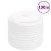 vidaXL Venek&ouml;ysi t&auml;ysvalkoinen 18 mm 100 m polypropeeni