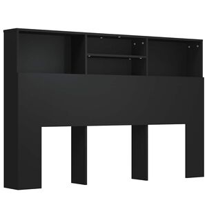 vidaXL S&auml;ngynp&auml;&auml;ty s&auml;ilytystilalla musta 160x19x103,5 cm
