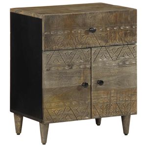 vidaXL y&ouml;kaappi vaaleanharmaa 50x33x60 cm massiivipuu mango