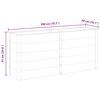 vidaXL Puutarhan korotettu kukkalaatikko 200x50x91 cm WPC harmaa