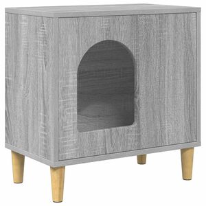 vidaXL Kissatalo Harmaa Sonoma 51 x 30 x 52 cm Tekninen puu