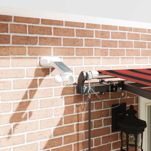 vidaXL Sis&auml;&auml;nkelattava markiisi LED/tuulisens. 400x350cm orans./rusk.